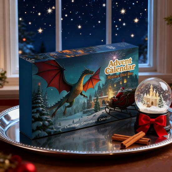 2025 DND Кубики Адвент-календарь 24 дня Обучающая ролевая игра Священная коробка Уникальный подарок для поклонников Dungeons And Dragons