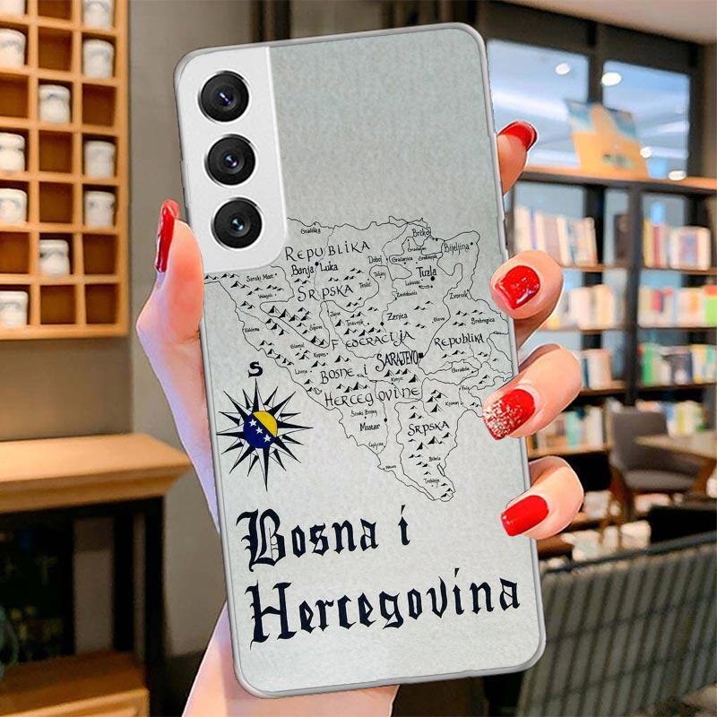Bosnia And Herzegovina Flag Cover Phone Case For Samsung Galaxy S26 S25 Edge S24 Ultra S23 S22 Plus S21 S20 FE Soft Fundas Shell