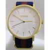 Б/у NIXON Безель Золотой Ремешок Синий Красная Полоска PORTER NYLON