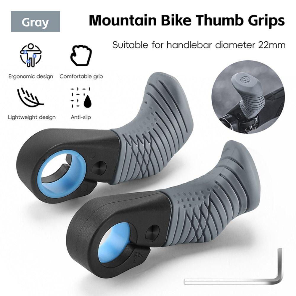1 Pair Anti-Slip Bicycle Thumb Grips Wear-Resistant Auxiliary Handle Handlebar Rest Mountain Bike