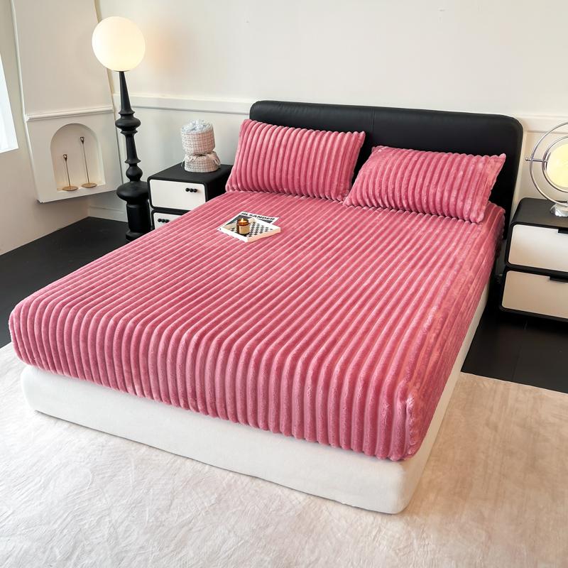 2025 Бархатная простыня из кроличьего меха, Покрывало на кровать, Одно изделие, Зимняя толстая защитная накладка на матрас из молочного кораллового бархата, Пылезащитная