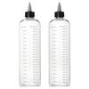 500ml Measured Hair Dye Applicator Bottle Empty Refillable Plasitic Squeeze Bottle Twist Cap for Hair Color Shampoo