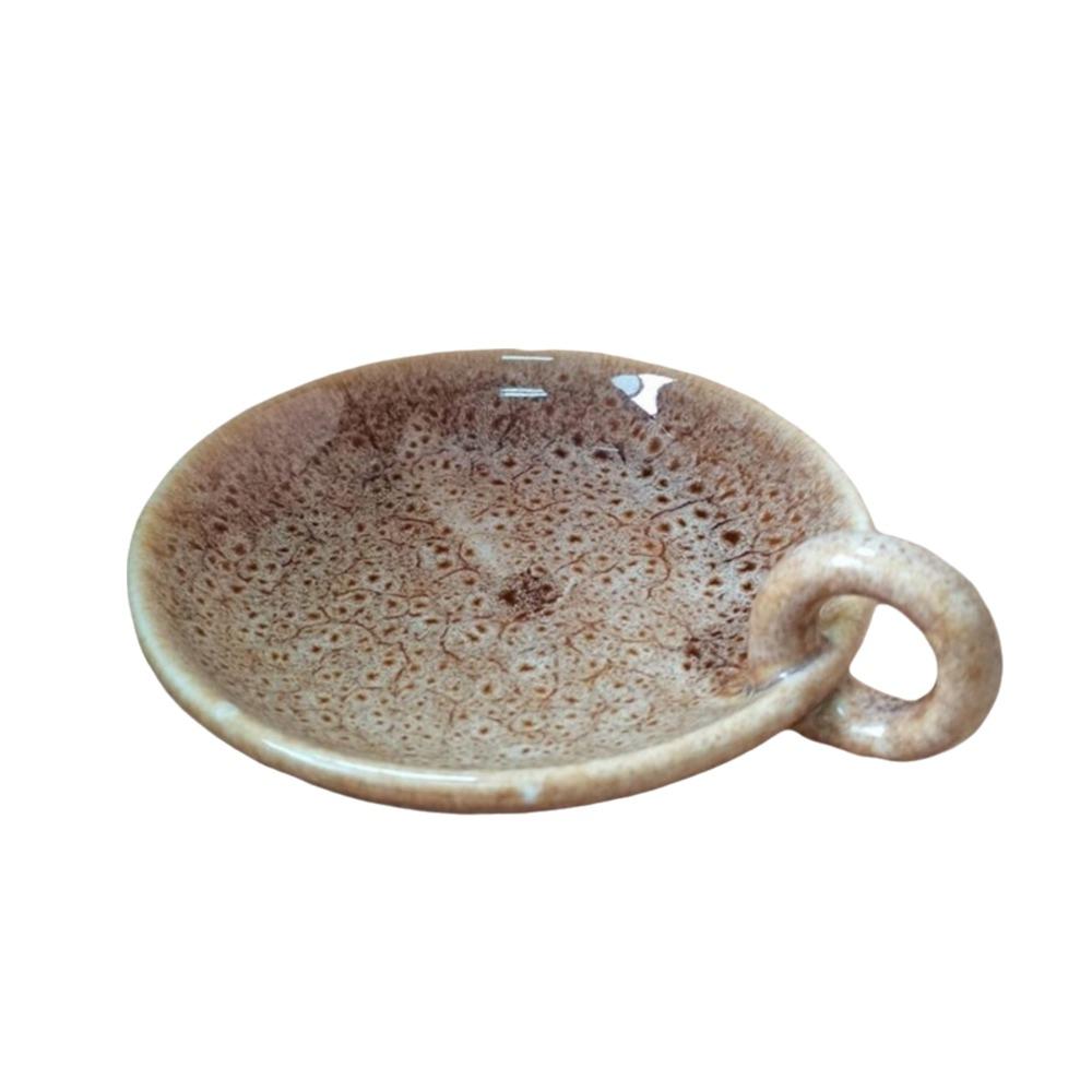 Round Ceramic Candle Plate Retro Style Candle Holder Creative Candlelight Stand Anniversary