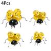 4 шт./компл. Декоративное металлическое украшение в виде шмеля для сада на заднем дворе, украшение для стены, акцент D5X1