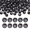 13/26/46pcs Acrylic Round Billiards Beads, Black Block Shaped Bubble Gum Beads, Round Size 8 Beads, Used for DIY Home Party Crafts Production