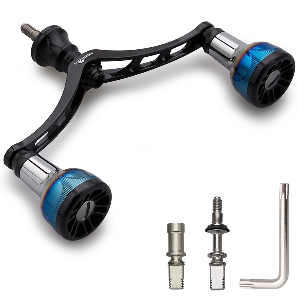 УВЕЛИЧЕННАЯ 98/110 мм Рукоятка Катушки для Спиннинговых Катушек Серии Arch Engine от Shimano и Daiwa (110 мм - Черный) (919)