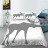 Лидер продаж, комплект пододеяльников, роскошная домашняя постельная одежда, креативное постельное белье, 3D краска с оленем, новая модная наволочка, пододеяльники