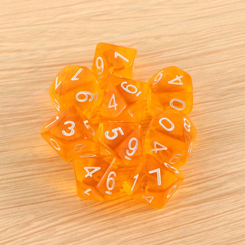 10Pcs Family Party Entertainment Playing Games Board Games Game Toys Dice Game Dice D10 Dices