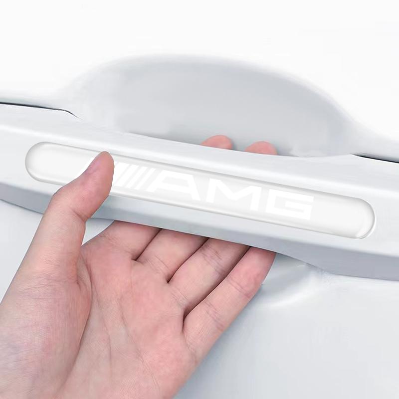 AABIF1 4PC Transparent Car Door Handle Sticker Decoration Protector Film Stickers For Mercedes-Benz W213 W212 W220 W221 W222 W108