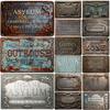 Vintage Bathroom Kitchen Toilet Plaque Metal Tin Signs Decorative Plates for Toilet Club Man Cave Bar Pub Hotel Cafe Wall Decor