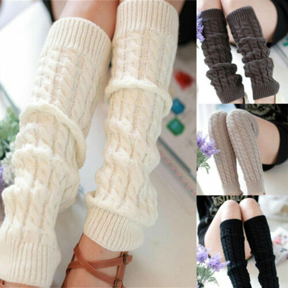 Support Womens Winter Warm Socks Knit Cable Warm Sock Warmers Leg Socks Long Crochet Knitted Sock