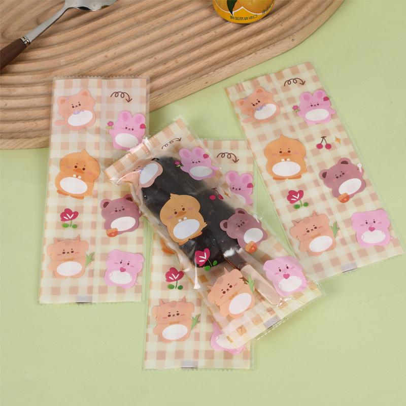 100 шт. пищевые пакеты для мороженого одноразовые пластиковые защитные чехлы для хранения мороженого с рисунком мешок для упаковки мороженого своими руками