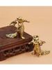 Solid Brass Office Desk Decoration Ornament Anti-Squirrel Bronze Tea Pet Craft Gift Handheld Piece