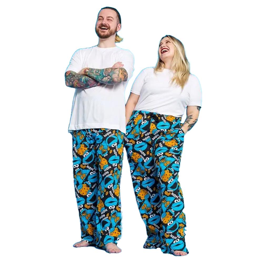Sesame Street Men's All-Over Print Cookie Monster Lounge Pants