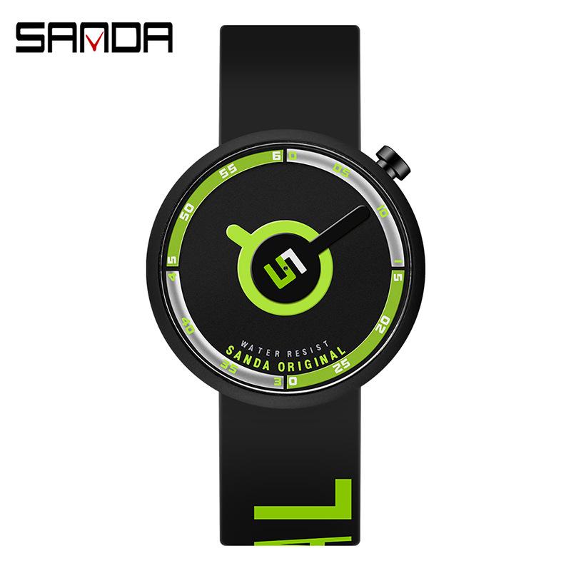 SANDA Силиконовый ремень, трендовые мужские и женские студенческие часы, простые индивидуальные водонепроницаемые часы