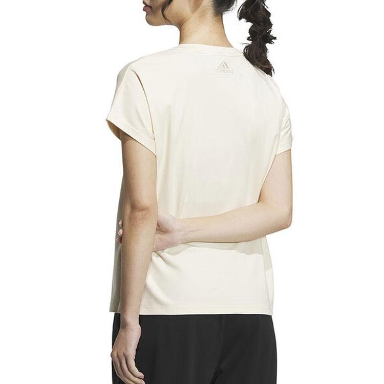 (WMNS) adidas 5 Miles Lounge Silky Touch T-shirt (Asia Sizing) Asia Sizing 'Beige' Women's IM8861