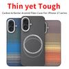 Для iPhone 17 Чехол из арамидного волокна Ткань из углеродного кевлара Тонкая Жесткая Крышка Магнитный Черный Тонкий Легкий Красный 600D Премиум 1500D