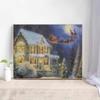 5D DIY Алмазная картина Вышивка Рождественский дом Пейзаж Мозаика Картина Декор из стразов для дома 30x40 см/12x16 дюймов