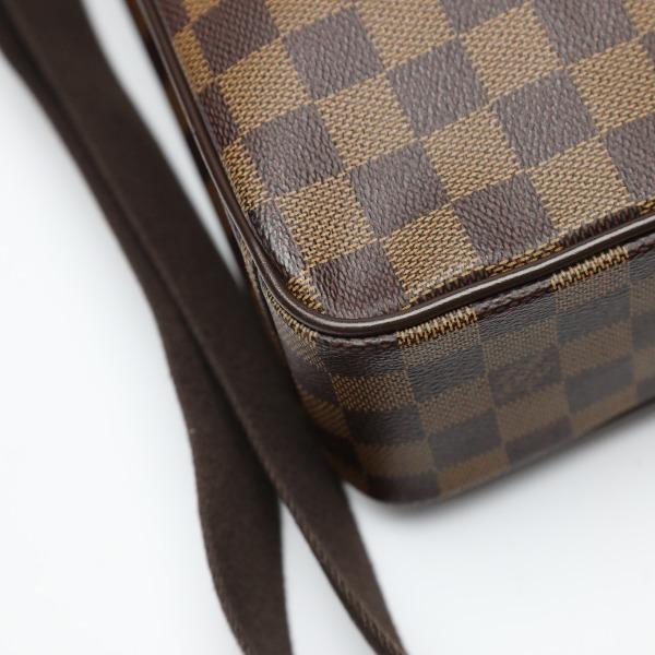 LOUIS VUITTON Damier Shelton MM Shoulder Bag Damier canvas Brown Women N41149 Used