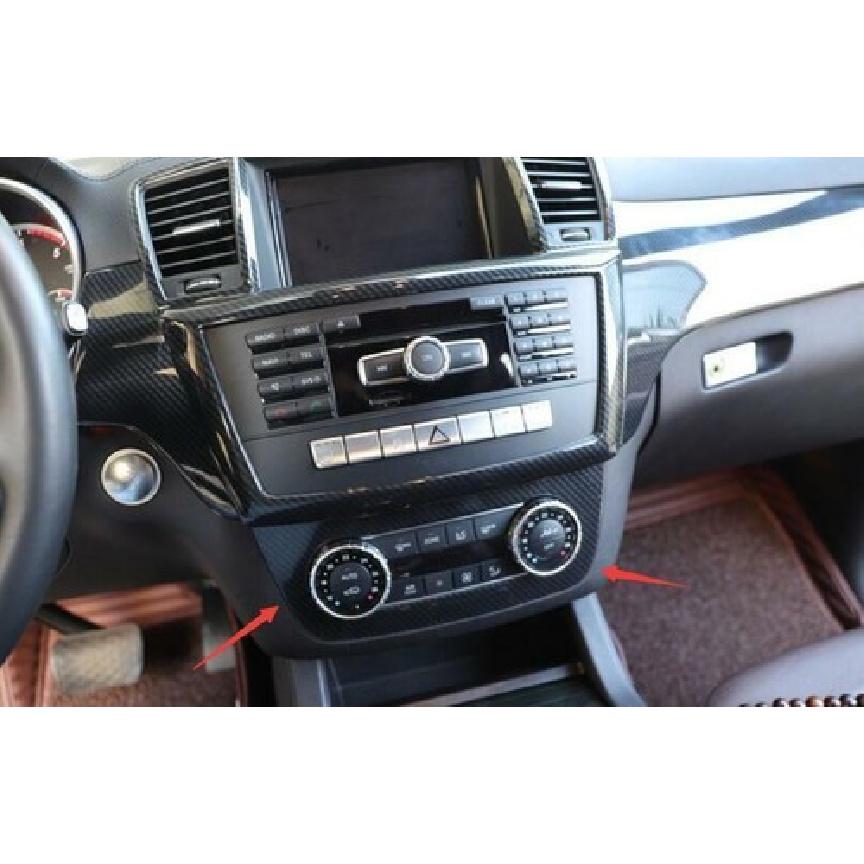 Для Benz GL ML Автомобиль Центральная кнопка управления кондиционером ABS Углеродное волокно Накладка Отделка 2012-15