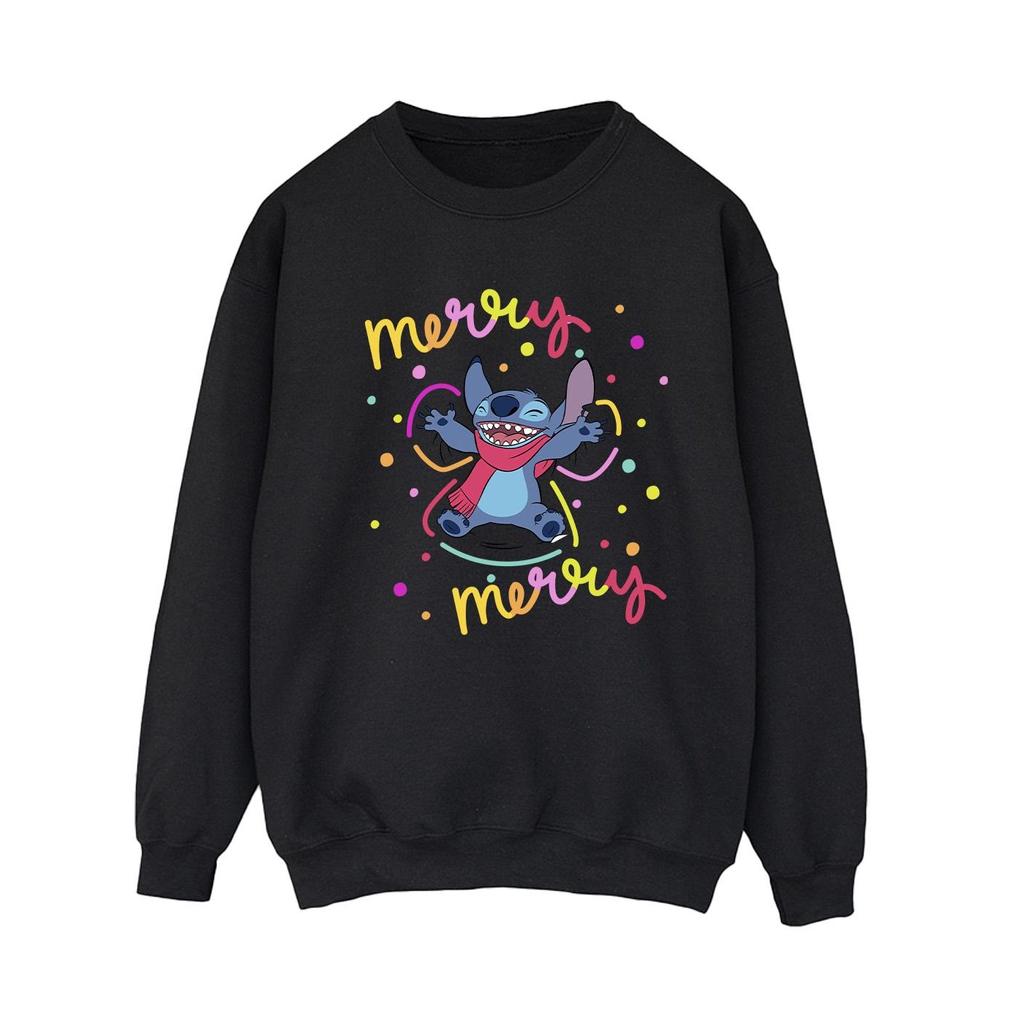 Disney Womens/Ladies Lilo & Stitch Merry Rainbow Sweatshirt