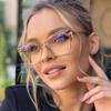 New Fashion Vintage Gradient Eyeglasses For Nearsightedness Anti Blue Light Myopia  Unique Transparent Cat Eye Glasses Frame