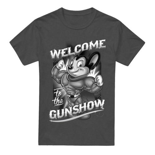Унисекс Взрослая футболка Mighty Mouse Mighty Gunshow