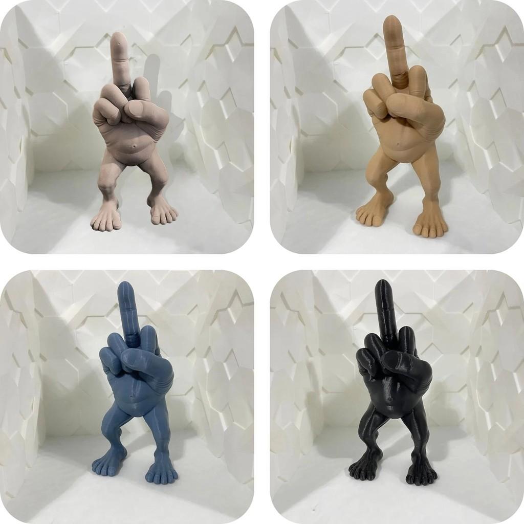 Креативное темно-синее украшение для офисного стола, юмористическая фигурка из смолы в виде среднего пальца