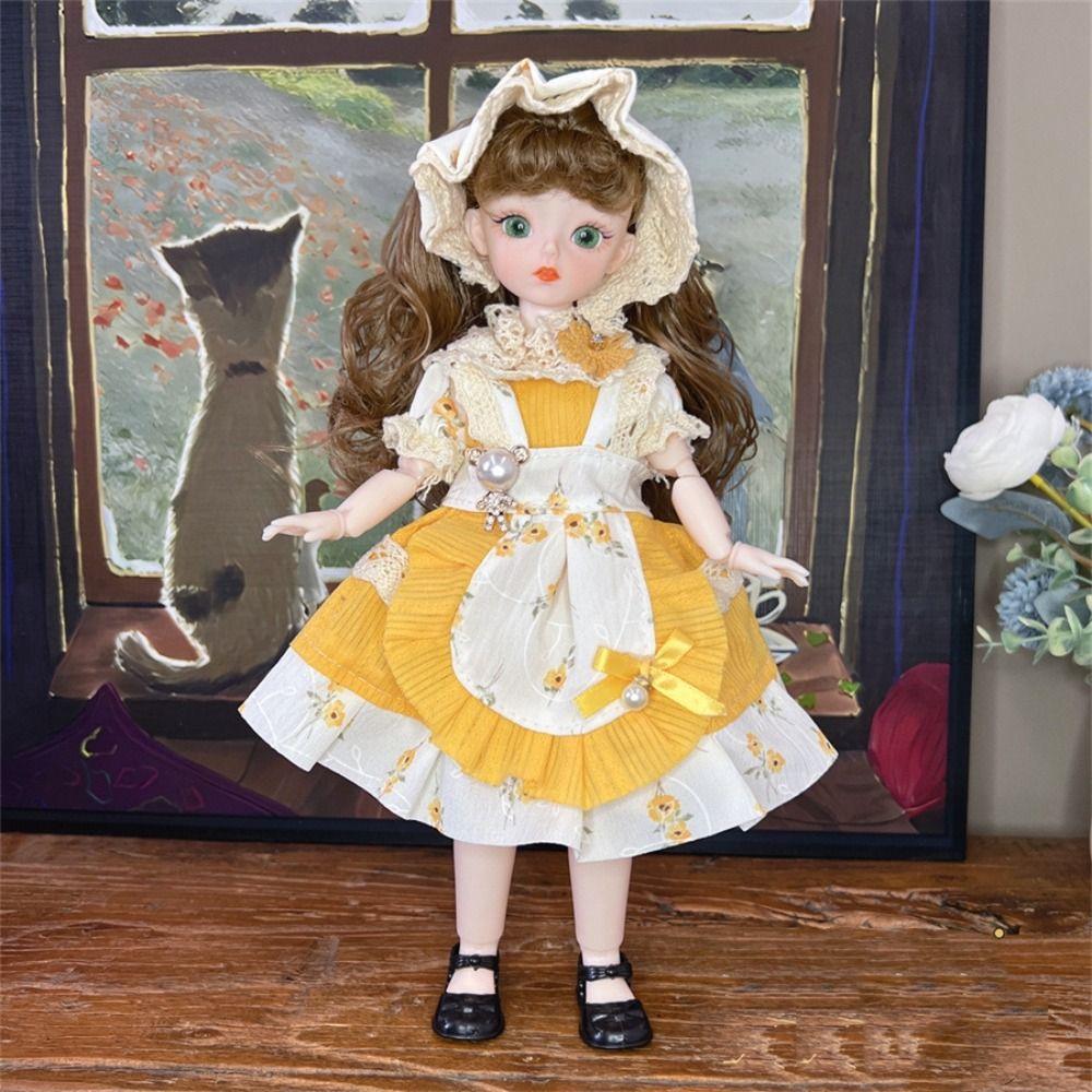1 Set 1/6 SD 30cm Bjd Doll with Clothes Attractive Eyes Makeup Ball Joint Doll Girl Gift