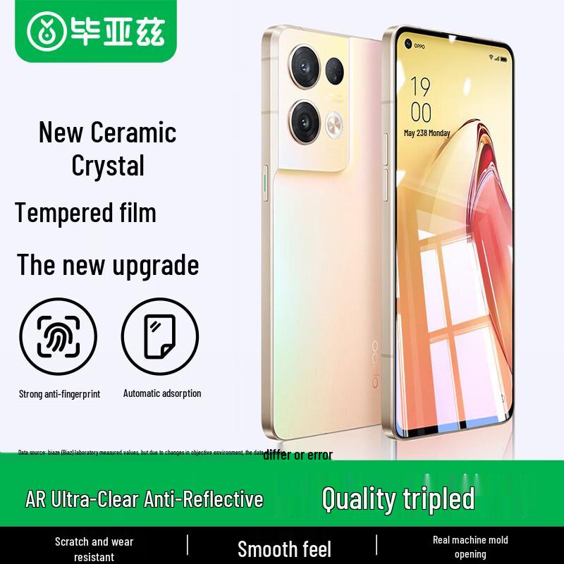 BIAZE Triple Enhanced Tempered Glass Screen Protector for OPPO Reno8 Pro/Pro+