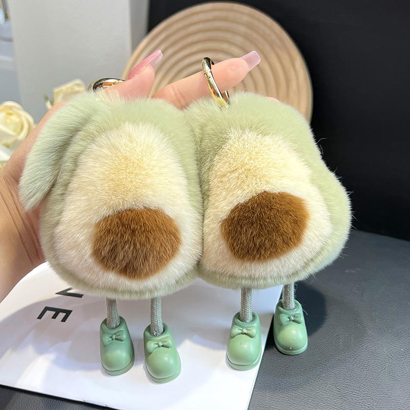 Новый милый брелок для ключей с фруктами, плюшевый авокадо, брелок для автомобиля, кулон для пары, милый плюшевый кукольный рюкзак, кулон, аксессуары