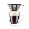 BODUM POUR OVER Кофеварка с сетчатым фильтром из нержавеющей стали, кружка с двойными стенками, 350 мл [Оригинал] K11872-10SA