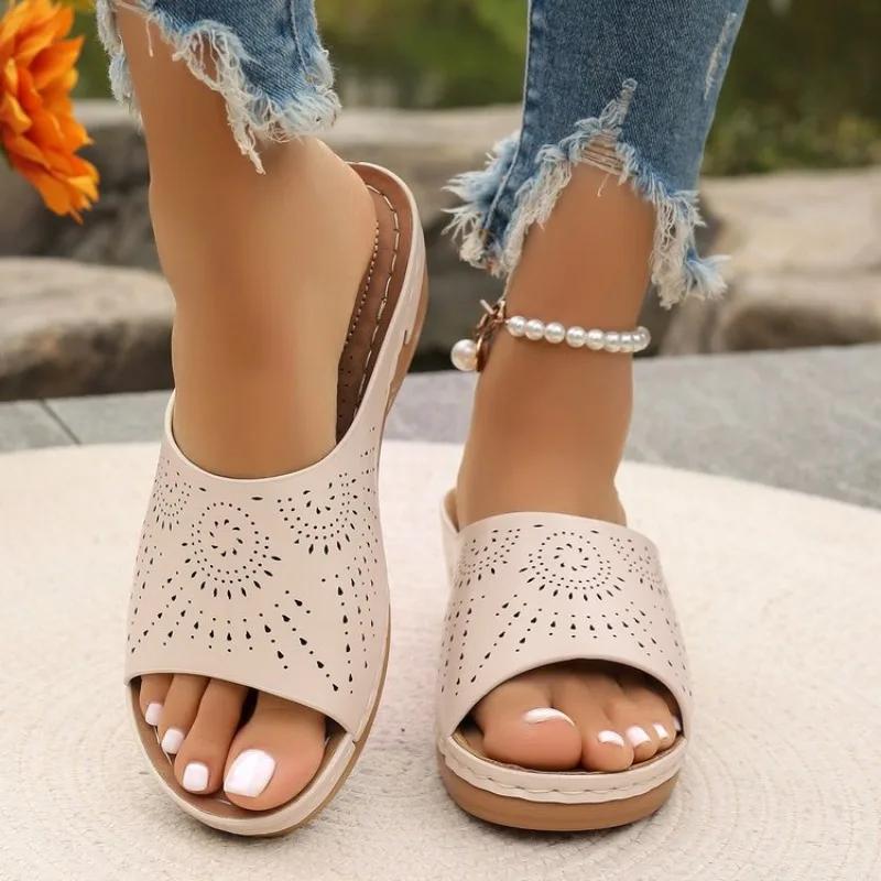 2024 Slippers Women Summer Shoes Women's Flat Sandals Casual Indoor Outdoor Slipper Sandals for Beach Zapatos Mujer
