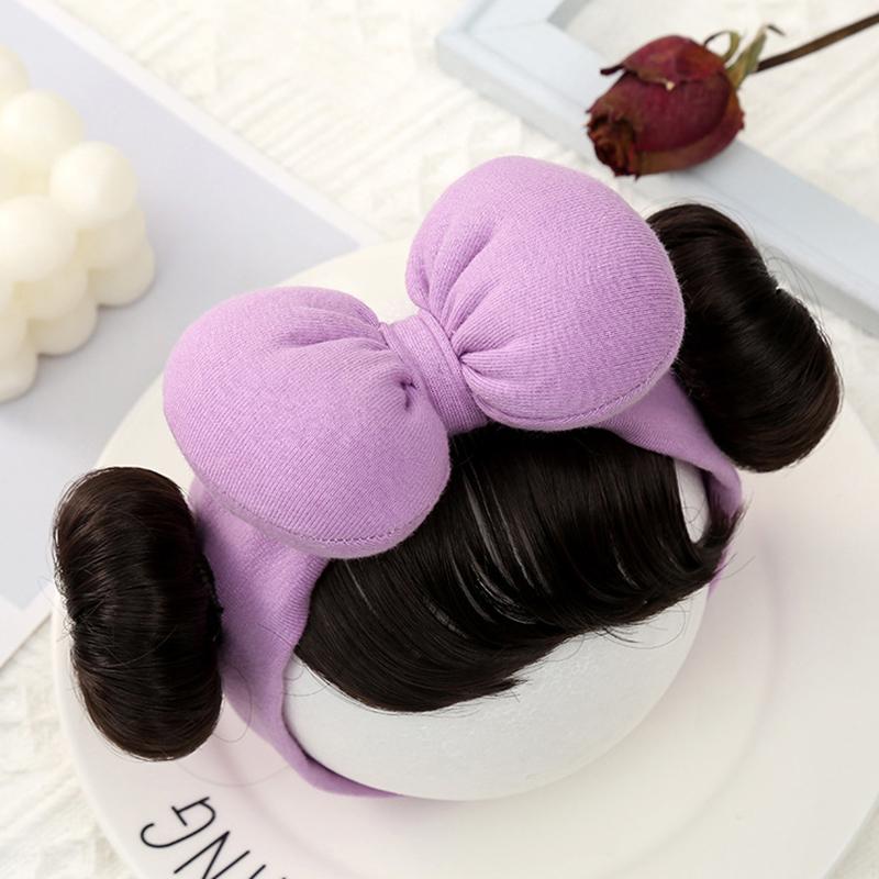 Модный милый детский парик для волос, повязка на голову для детей, бант для девочек, повязка на голову для новорожденных, парик для малышей, шапка, накладка для волос, головной убор для косплея