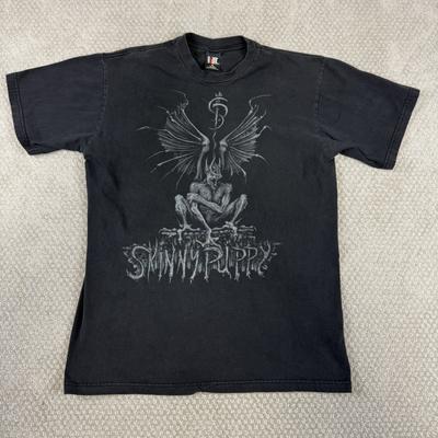 Винтаж Skinny Puppy Футболка с принтом тура Last Rights Размер XL Бирка Giant Банд Ти 90-е