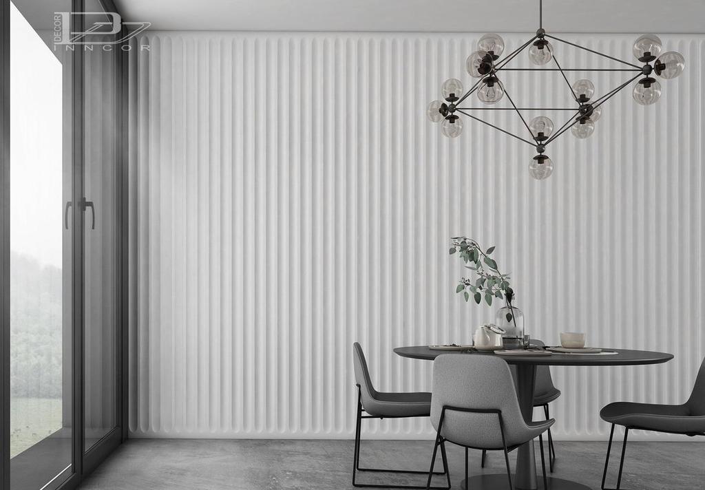 3D Wall Panel Mold for Gypsum, Plaster or Concrete Tile for Decorative Wall Panels 'Fashion'