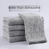 Японское бамбуковое угольное полотенце для мытья посуды - плотная, впитывающая воду, антипригарная салфетка из микрофибры