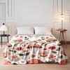 Cute Mushroom and Floral Pattern print blanket soft and cozy perfect for the living room bed sofa or a nap,gift