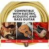 Fender Shield Cable Deluxe Series Instrument Cable, Straight/Angle, 18.6', Black Tweed 08