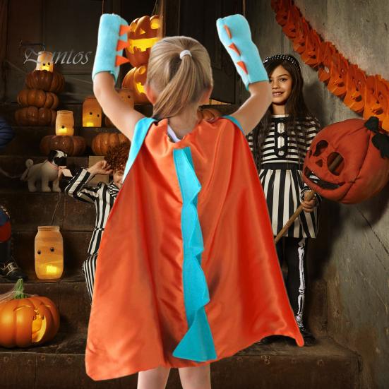 Костюмы Детский костюм накидки динозавра Тонкая работа Удобно носить Создать атмосферу Косплей Наряды для вечеринок на Хэллоуин Косплей