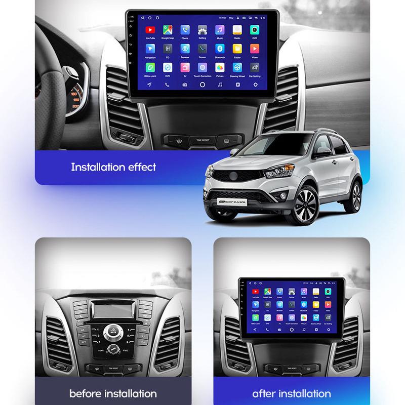 Android Навигатор с большим экраном для автомобилей SsangYong Korando 2013-2017