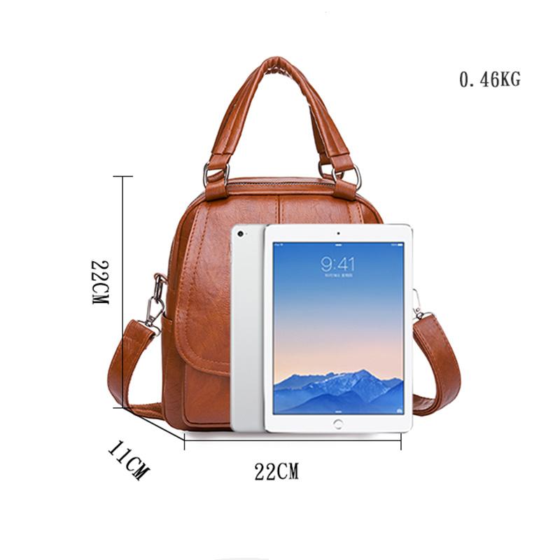 Двухслойный женский рюкзак большой емкости, модный рюкзак, женские сумки из мягкой искусственной кожи, высококачественный многофункциональный дизайнерский рюкзак