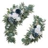 2 Pcs Artificial Flowers Swag Faux Flowers Rose Swag Floral Garland for Ceremonies Sign Backdrop Wedding Arch Stair Railing Decor
