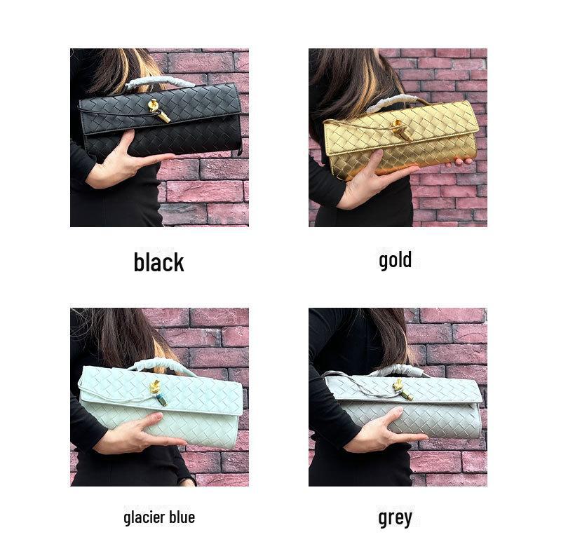 2024 Spring Hand-Woven Crossbody Baguette Bag - European & American Fashion Style