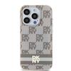 Dkny Iml Checkered Mono Pattern & Printed Stripes Magsafe Case For Iphone 13 Pro / 13 - Beige