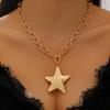 Fashion Personality Geometric Pentagram Alloy Pendant Necklace For Women