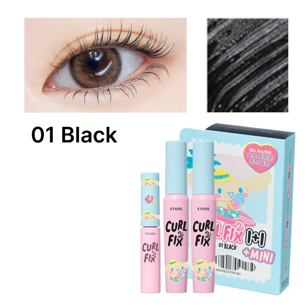 Etude [Tanning Cinnamoroll] Curl Fix Mascara 1+1 (+Mini Mascara 2.4g)