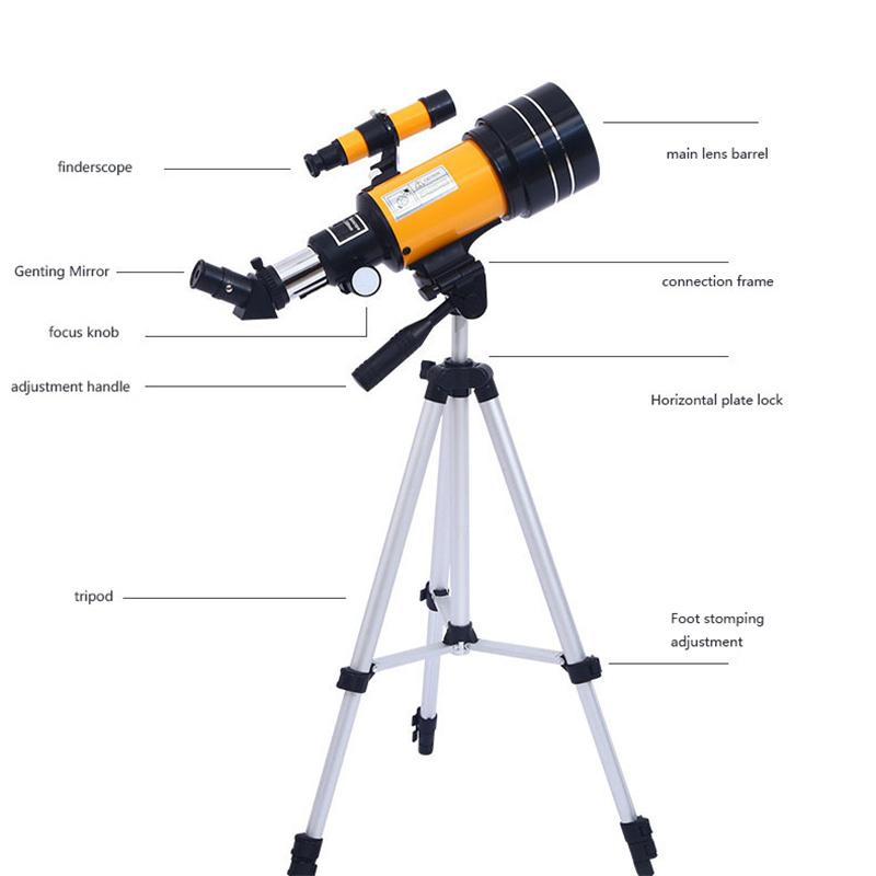Телескоп, наблюдающий за звездным небом спереди, бинокль ночного видения высокой мощности HD со штативом