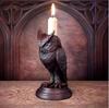 1Pc Halloween Owl Crow Candle Holder Candlestick Desktop Ornament Resin Home Decoration Craft Statue