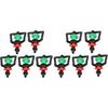 10 Set G Type Rotating Micro Nozzle for Plants, Greenhouse Sprinkler with Uniform Spray